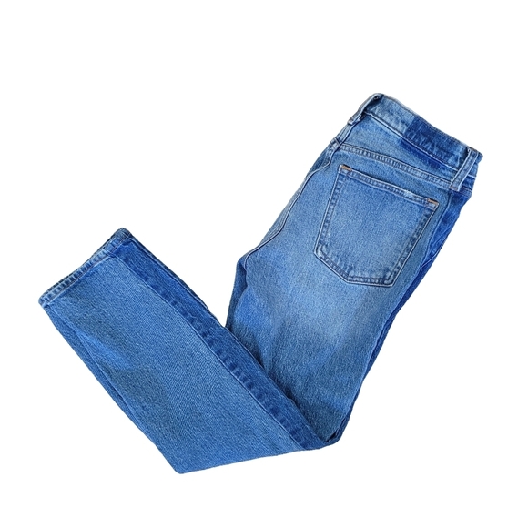 Abercrombie the mom high rise  jeans contrasting sides light wash size 27 4R - Picture 9 of 14
